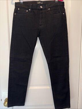 A.P.C. Black Slim Straight Denim Jeans